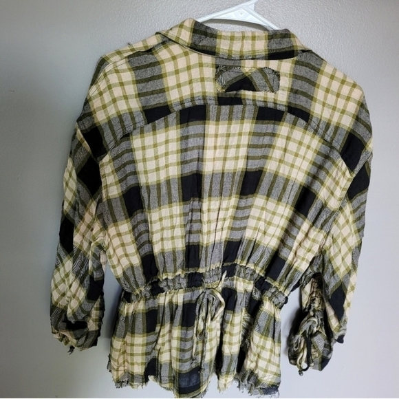 Free People Pacific Dawn Plaid Shirt. - Picture 6 of 7